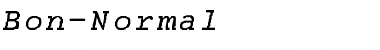 Download Bon-Normal Regular Font Title Preview