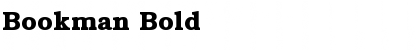 Download Bookman Bold Font Title Preview