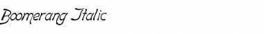 Download Boomerang Italic Font Title Preview