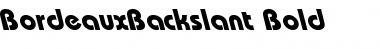 Download BordeauxBackslant Bold Font Title Preview
