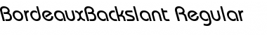Download BordeauxBackslant Regular Font Title Preview