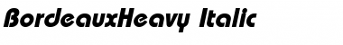 Download BordeauxHeavy Italic Font Title Preview