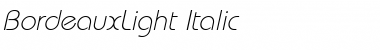 Download BordeauxLight Italic Font Title Preview