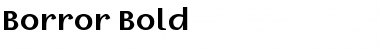 Download Borror Bold Font Title Preview