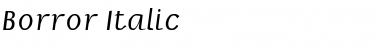 Download Borror Italic Font Title Preview