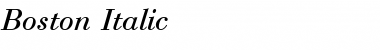 Download Boston Italic Font Title Preview