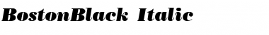 Download BostonBlack kursiv Font Title Preview