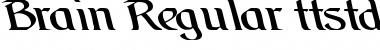 Download Brain Regular Font Title Preview