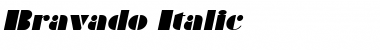 Download Bravado Italic Font Title Preview