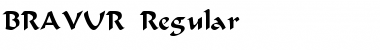 Download BRAVUR Regular Font Title Preview
