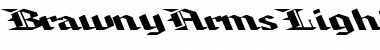 Download BrawnyArmsLight99 Regular Font Title Preview