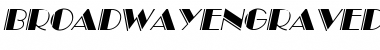 Download BroadwayEngraved Italic Font Title Preview