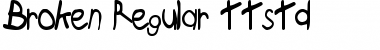 Download Broken Regular Font Title Preview