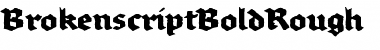 Download BrokenscriptBoldRough Regular Font Title Preview