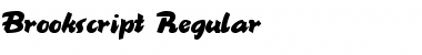 Download Brookscript Regular Font Title Preview