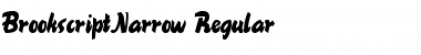 Download BrookscriptNarrow Regular Font Title Preview
