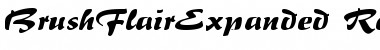 Download BrushFlairExpanded Regular Font Title Preview