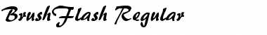 Download BrushFlash Regular Font Title Preview