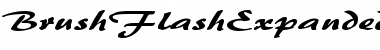 Download BrushFlashExpanded Regular Font Title Preview