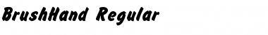 Download BrushHand Regular Font Title Preview