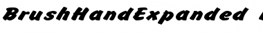 Download BrushHandExpanded Regular Font Title Preview
