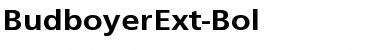 Download BudboyerExt-Bol Regular Font Title Preview