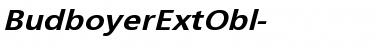 Download BudboyerExtObl- Regular Font Title Preview