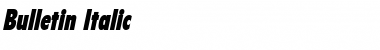 Download Bulletin Italic Font Title Preview