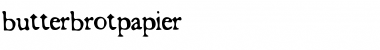 Download butterbrotpapier Regular Font Title Preview