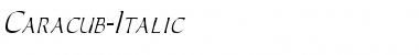 Download Caracub-Italic Regular Font Title Preview