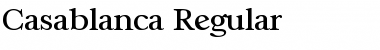 Download Casablanca Regular Font Title Preview