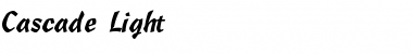 Download Cascade Light Font Title Preview