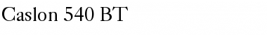 Download Caslon540 BT Roman Font Title Preview