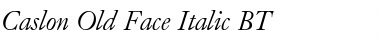 Download CaslonOldFace BT Italic Font Title Preview