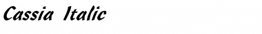 Download Cassia Italic Font Title Preview