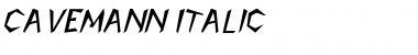 Download Cavemann Italic Font Title Preview