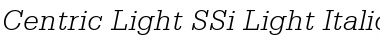 Download Centric Light SSi Light Italic Font Title Preview