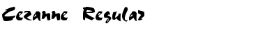 Download Cezanne Regular Font Title Preview