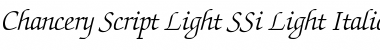 Download Chancery Script Light SSi Light Italic Font Title Preview