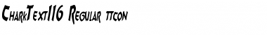 Download CharkText116 Regular Font Title Preview