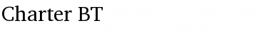 Download Charter BT Roman Font Title Preview