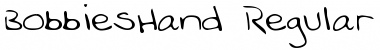 Download BobbiesHand Regular Font Title Preview