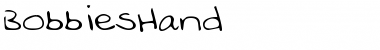 Download BobbiesHand Regular Font Title Preview
