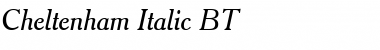 Download Cheltenhm BT Italic Font Title Preview