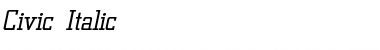 Download Civic Italic Font Title Preview