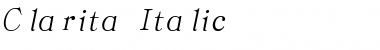 Download Clarita Italic Font Title Preview