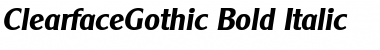 Download ClearfaceGothic Bold Italic Font Title Preview