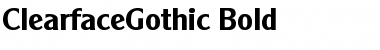 Download ClearfaceGothic Bold Font Title Preview