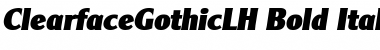 Download ClearfaceGothicLH Bold Italic Font Title Preview