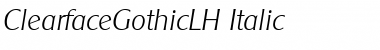 Download ClearfaceGothicLH Italic Font Title Preview